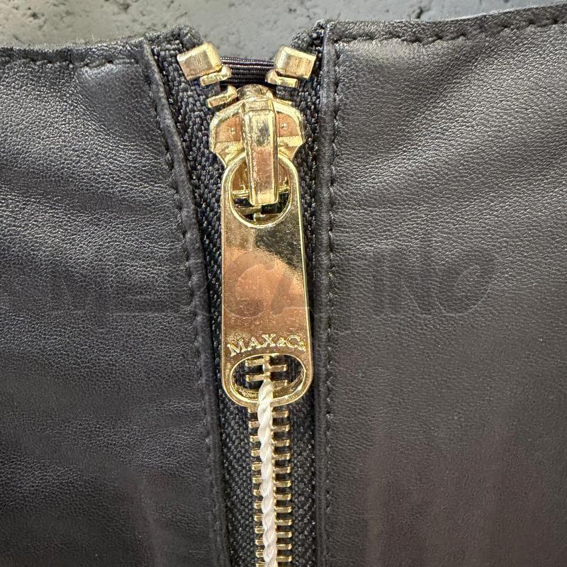 MAGLIETTA DONNA MAX&CO NERO PELLE B/ONDULATO | Mercatino dell'Usato Corbetta 4
