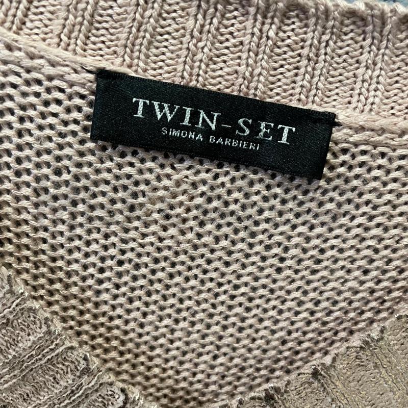 MAGLIONCINO DONNA TWINSET 3/4 ROSA V SPALMATO DORATO | Mercatino dell'Usato Corbetta 2