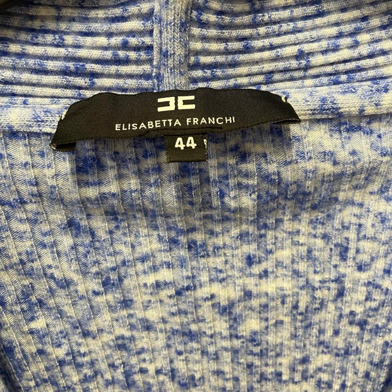 MAGLIONE DONNA ELISABETTA FRANCHI COSTINE BLU MELANGE BIANCO | Mercatino dell'Usato Corbetta 2