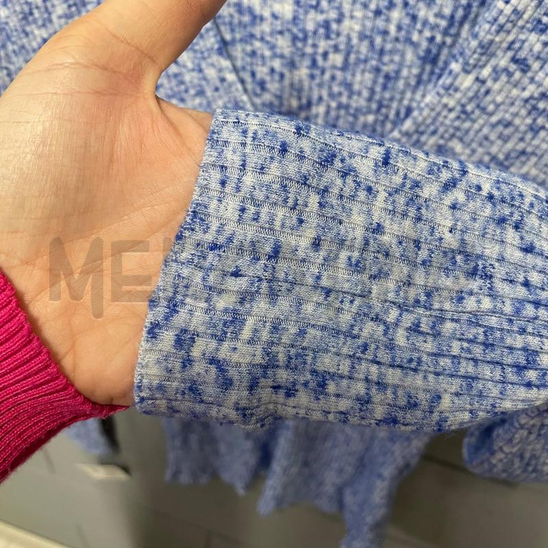 MAGLIONE DONNA ELISABETTA FRANCHI COSTINE BLU MELANGE BIANCO | Mercatino dell'Usato Corbetta 3