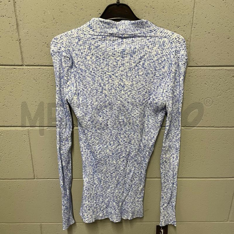 MAGLIONE DONNA ELISABETTA FRANCHI COSTINE BLU MELANGE BIANCO | Mercatino dell'Usato Corbetta 4
