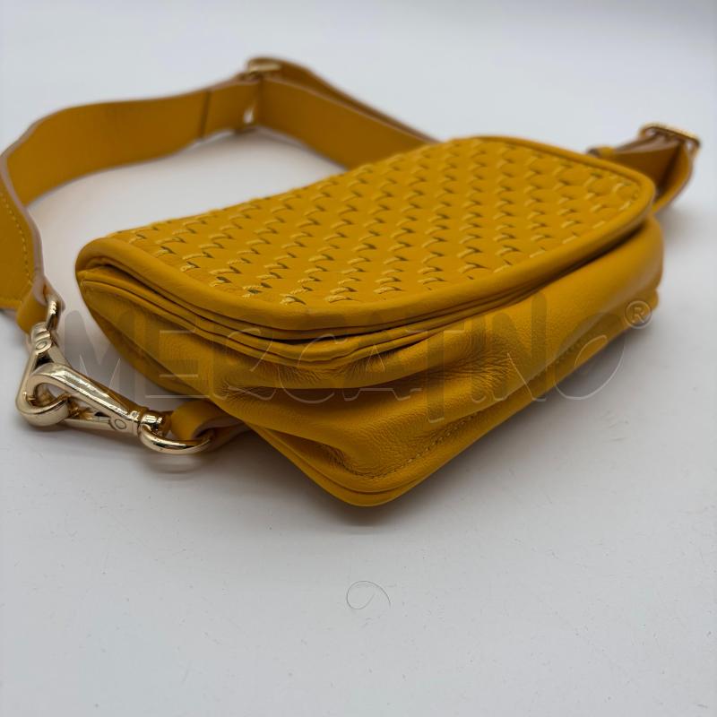 MARSUPIO DONNA PARISE GIALLO PELLE INTRECCIATO | Mercatino dell'Usato Corbetta 2