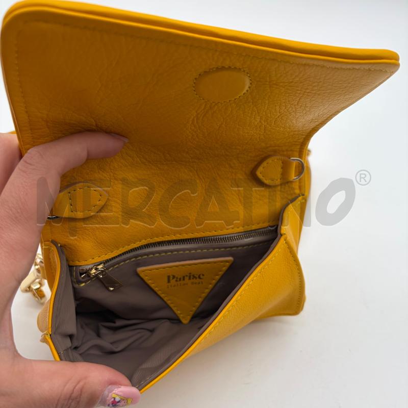 MARSUPIO DONNA PARISE GIALLO PELLE INTRECCIATO | Mercatino dell'Usato Corbetta 3