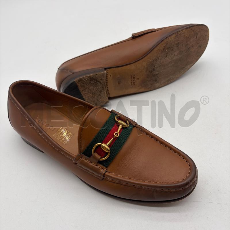 MOCASSINI DONNA GUCCI HORSEBIT PELLE MARR HARDWARE DORATO  | Mercatino dell'Usato Corbetta 5