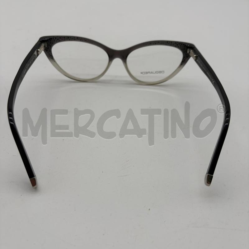MONTATURA OCCHIALI DSQUARED2 EYECAT NERO DEGRADE STRASS | Mercatino dell'Usato Corbetta 2
