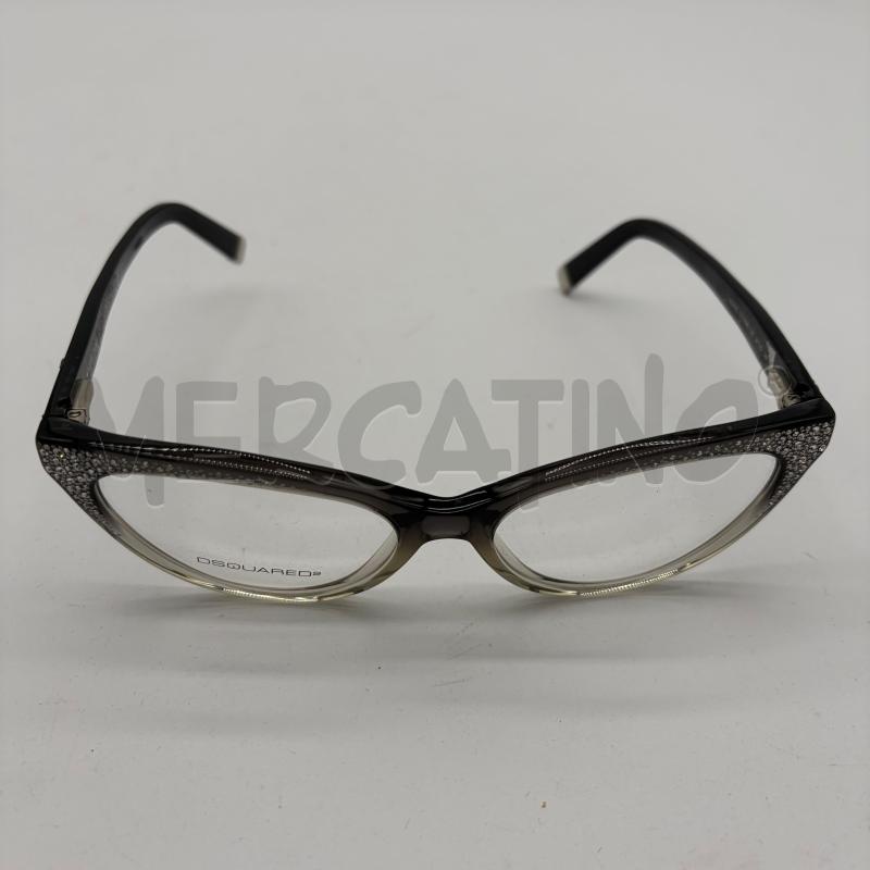MONTATURA OCCHIALI DSQUARED2 EYECAT NERO DEGRADE STRASS | Mercatino dell'Usato Corbetta 3