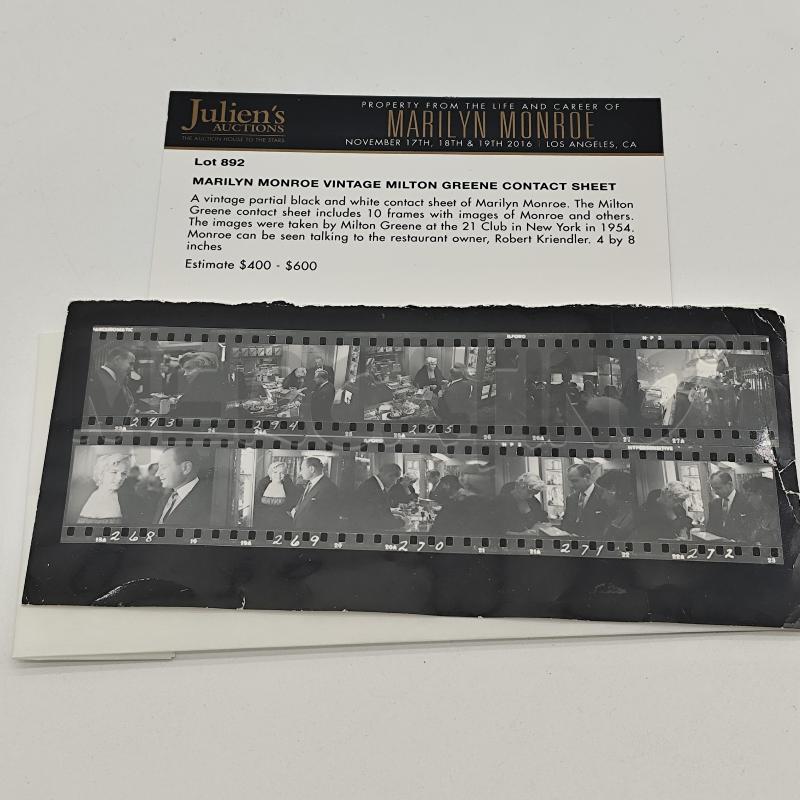 NEGATIVI FOTOGRAFIE MARYLIN MONROE JULIENS AUCTIONS LOT. 892 | Mercatino dell'Usato Corbetta 1