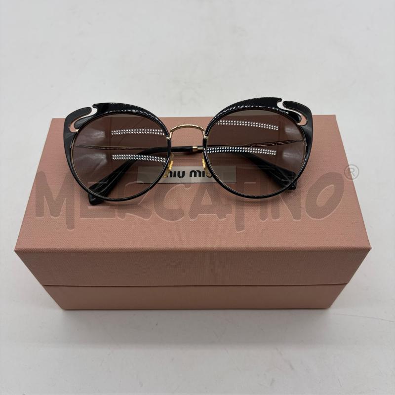 OCCHIALI SOLE DONNA MIU MIU CAT EYE NERO/DORATO SMU 57T 54-20 1AB-A0A7 140 2N | Mercatino dell'Usato Corbetta 1