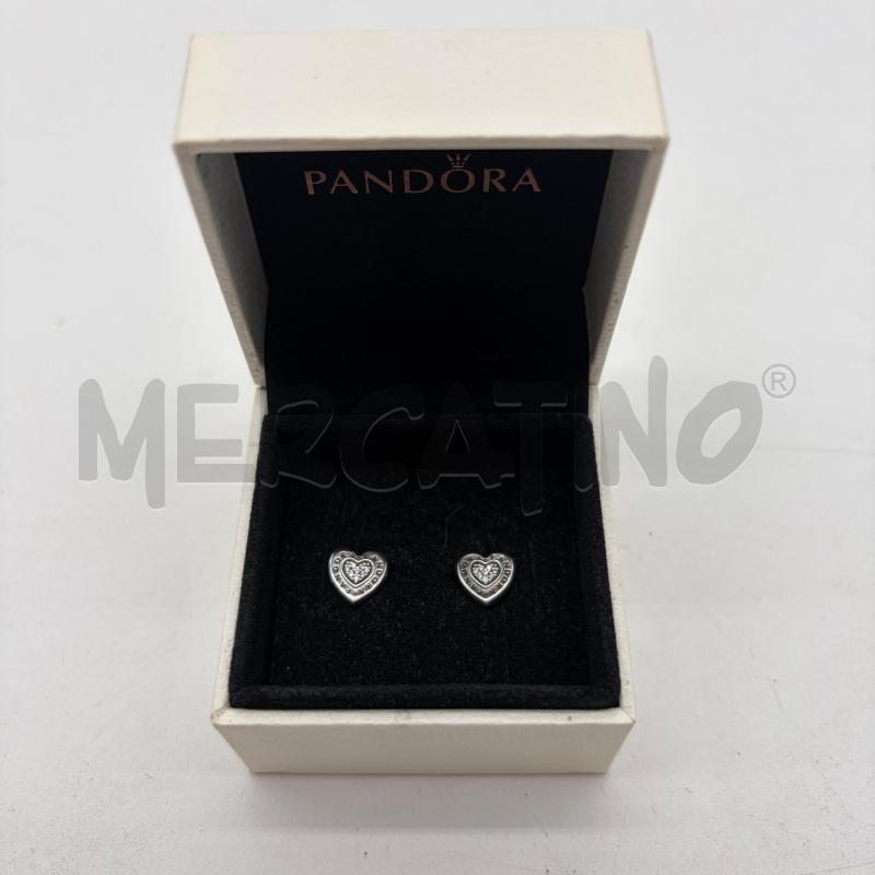 ORECCHINI PANDORA CUORE ARG STRASS INT | Mercatino dell'Usato Corbetta 1