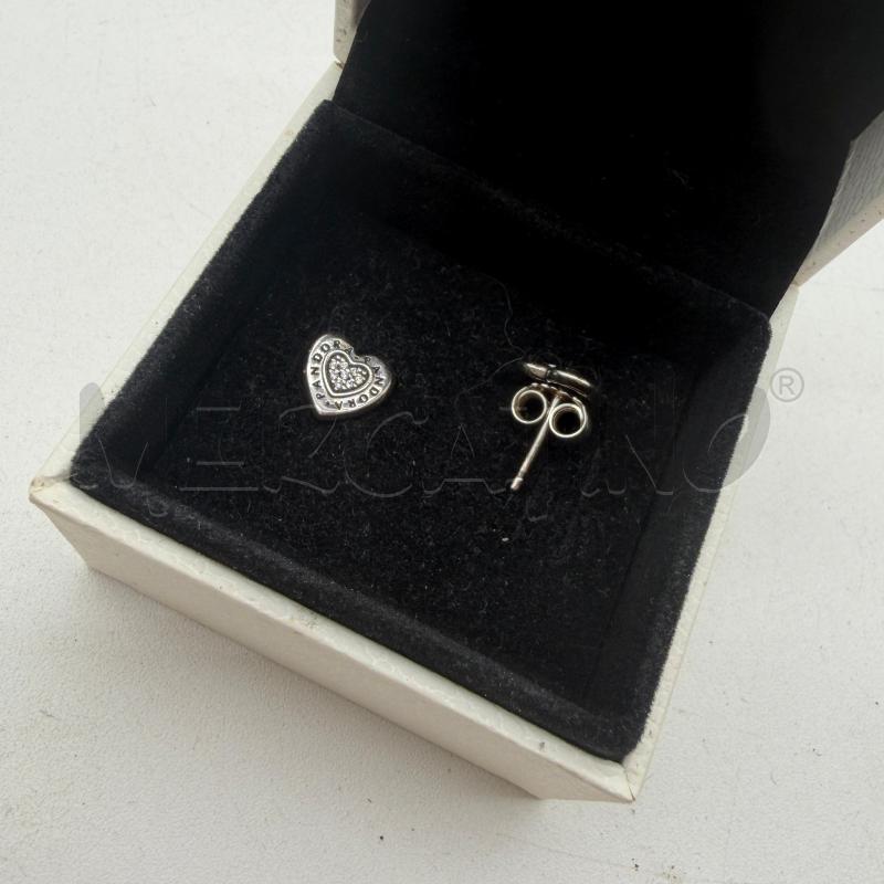 ORECCHINI PANDORA CUORE ARG STRASS INT | Mercatino dell'Usato Corbetta 2