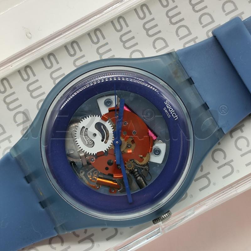 OROLOGIO SWATCH BLUE GRAY LACQUERED SUON102 | Mercatino dell'Usato Corbetta 2