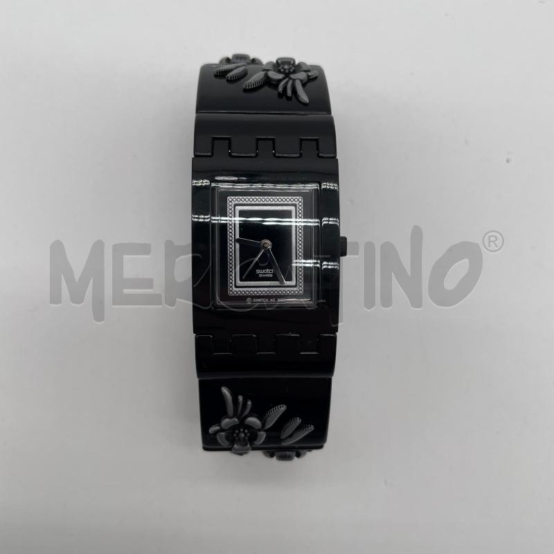 OROLOGIO SWATCH SQUARE NERO FIORI | Mercatino dell'Usato Corbetta 1