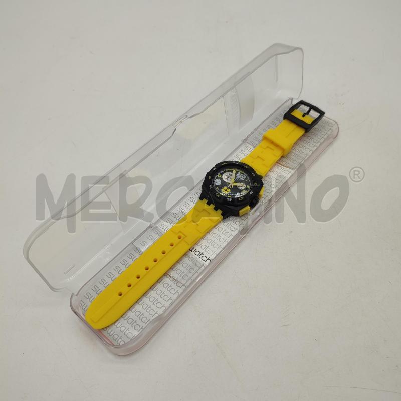 OROLOGIO SWATCH SUIB401 CHRONO GIALLO NERO  | Mercatino dell'Usato Corbetta 1