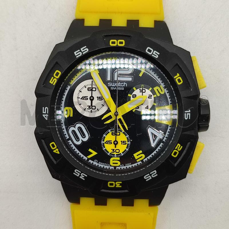 OROLOGIO SWATCH SUIB401 CHRONO GIALLO NERO  | Mercatino dell'Usato Corbetta 2