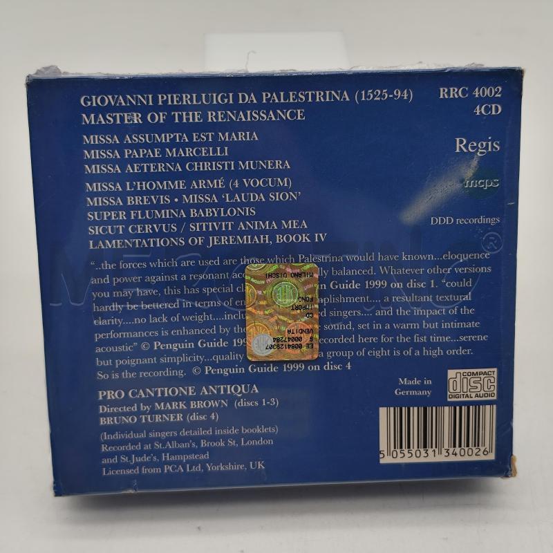 PALESTRINA - MASTER OF THE RENAISSANCE 4 CD | Mercatino dell'Usato Corbetta 2