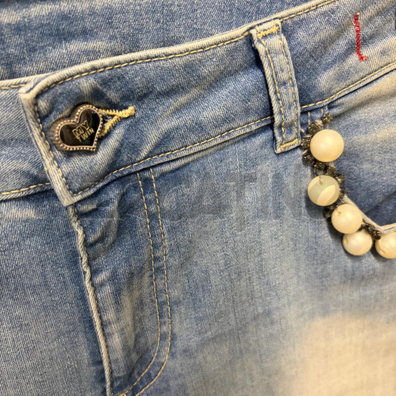 PANTALONCINO DONNA MY TWINSET FLORIANE JEANS SFUM PERLE | Mercatino dell'Usato Corbetta 2