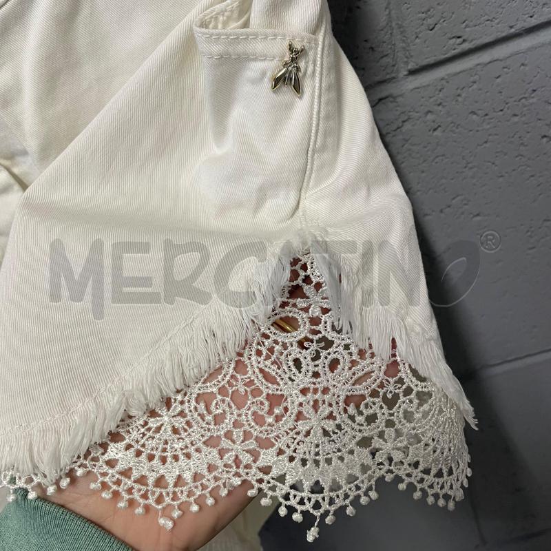 PANTALONCINO DONNA PATRIZIA PEPE BIANCO FONDO PIZZO LATI | Mercatino dell'Usato Corbetta 4