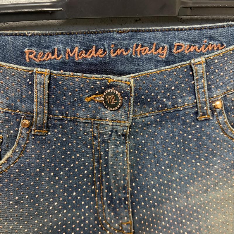 PANTALONCINO DONNA VDP VIA DELLE PERLE JEANS SFUM STRASS | Mercatino dell'Usato Corbetta 2