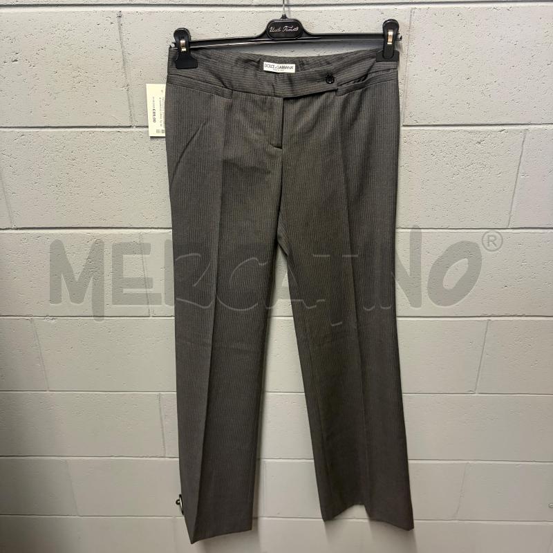 PANTALONE DONNA DOLCE & GABBANA GRIGIO GESSATO ZAMPA LANA VERGINE | Mercatino dell'Usato Corbetta 1