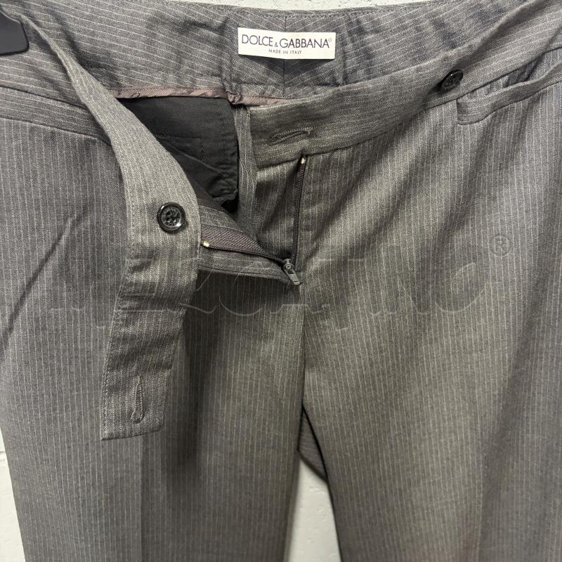 PANTALONE DONNA DOLCE & GABBANA GRIGIO GESSATO ZAMPA LANA VERGINE | Mercatino dell'Usato Corbetta 3
