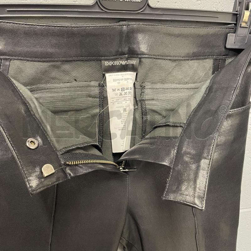 PANTALONE DONNA EMPORIO ARMANI NERO PELLE CUCIT | Mercatino dell'Usato Corbetta 3