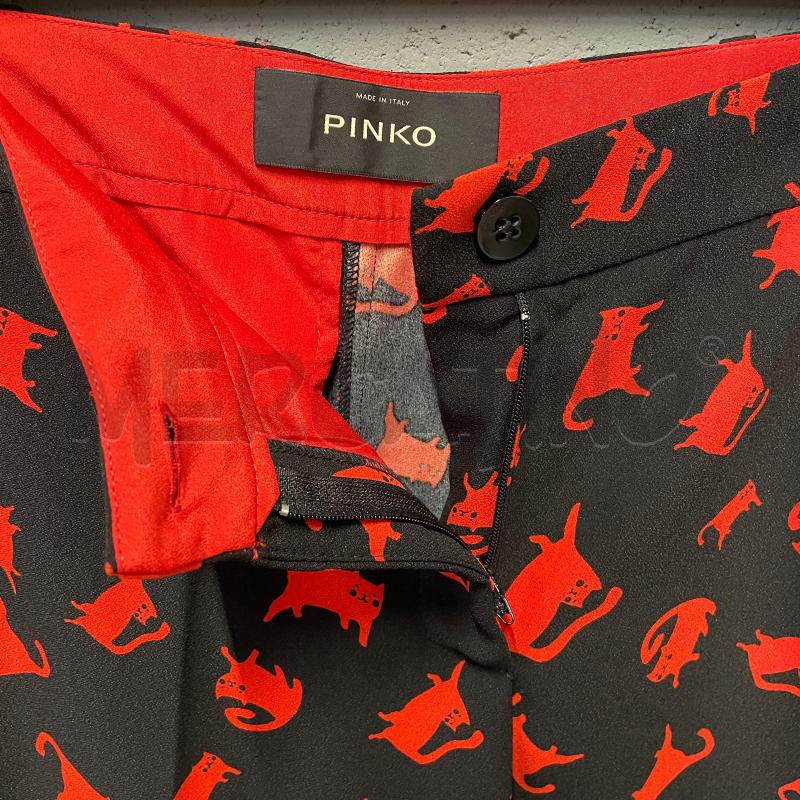 PANTALONE DONNA PINKO NERO GATTI ROSSI | Mercatino dell'Usato Corbetta 2