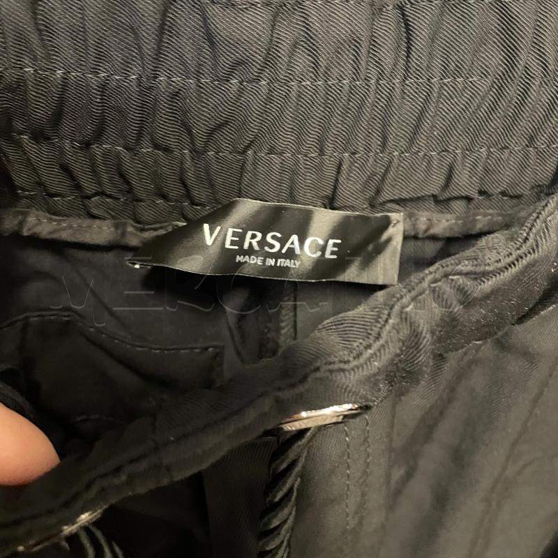 PANTALONE DONNA VERSACE NERO AMPIO COULISSE TASCHE | Mercatino dell'Usato Corbetta 2