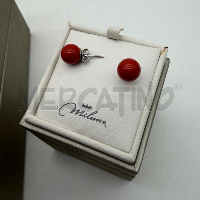PARURE MILUNA ARG PERLE CORALLO GIROCOLLO ORECCHINI | Mercatino dell'Usato Corbetta 3