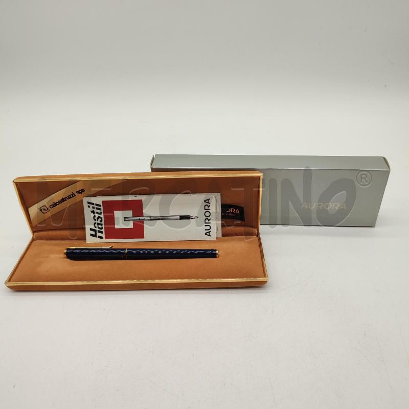 PENNA STILOGRAFICA AURORA BLU LUCIDA | Mercatino dell'Usato Corbetta 1