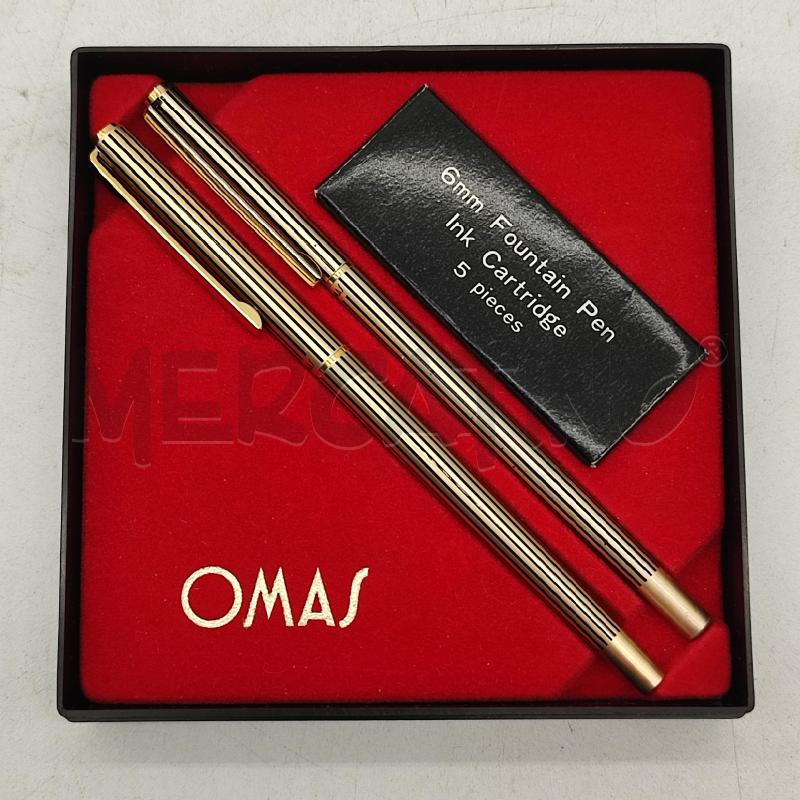 PENNE SET OMAS STILOGRAFICA+PENNA A SFERA SOTTILE | Mercatino dell'Usato Corbetta 1