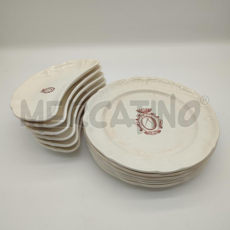 PIATTI LAVENO PZ. 6 PIANI + 6 ANTIPASTI OROLOGIO | Mercatino dell'Usato Corbetta 1