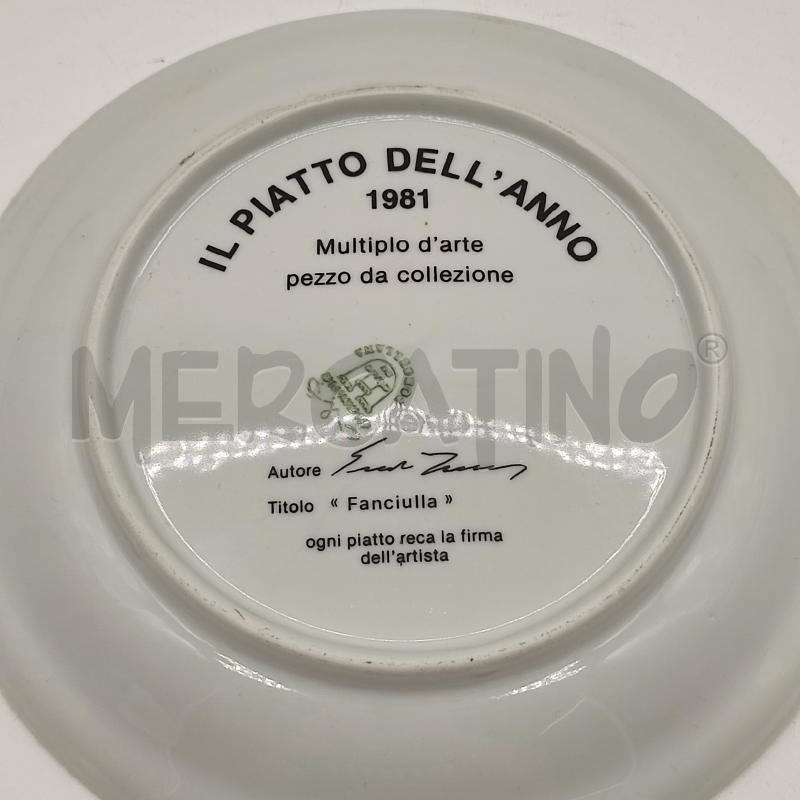 PIATTO DELL'ANNO 1981 ERNESTO TRECCANI - FANCIULLA | Mercatino dell'Usato Corbetta 2