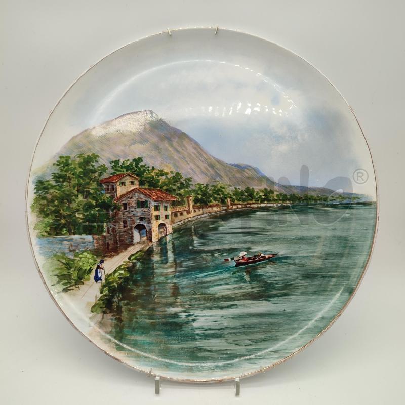 PIATTO S.C.RICHARD GRANDE DIP. A MANO COSTA LAGO BARCHETTA | Mercatino dell'Usato Corbetta 1