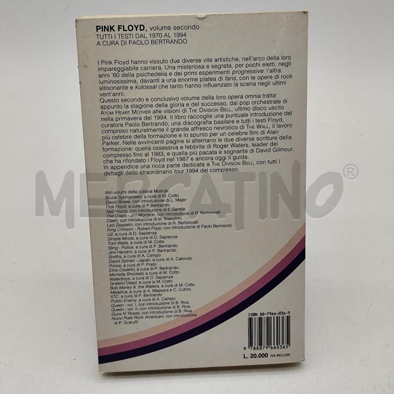 PINK FLOYD VOLUME SECONDO ARCANA EDITRICE1994 | Mercatino dell'Usato Corbetta 2