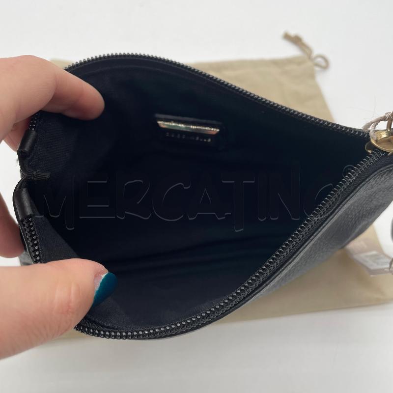 POCHETTE COCCINELLE NERO PELLE LACCIO MANO | Mercatino dell'Usato Corbetta 4