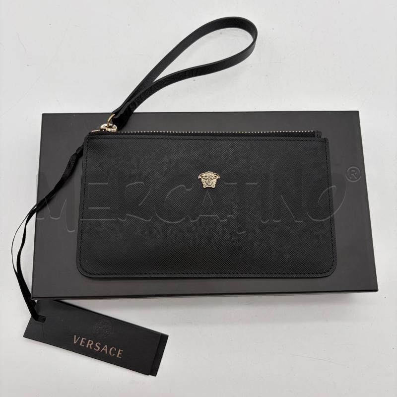 POCHETTE VERSACE NERO SAFFIANO MEDUSA LACCETTO | Mercatino dell'Usato Corbetta 1