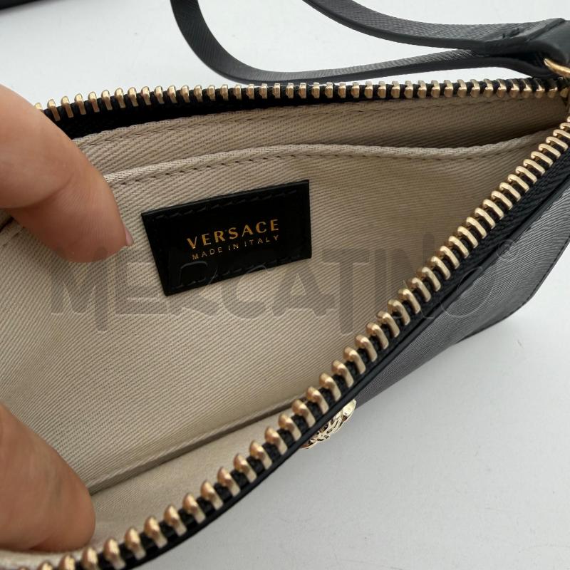 POCHETTE VERSACE NERO SAFFIANO MEDUSA LACCETTO | Mercatino dell'Usato Corbetta 4