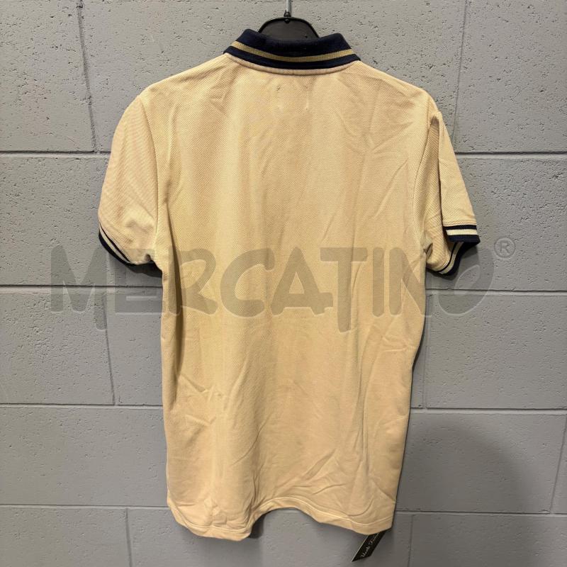 POLO UOMO DIESEL ECRU BORDI BLU PIQUE | Mercatino dell'Usato Corbetta 4