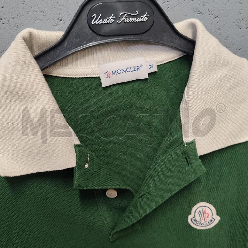 POLO UOMO MONCLER VERDE PIQUE INS PANNA | Mercatino dell'Usato Corbetta 2