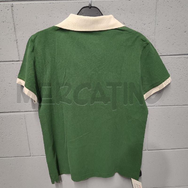 POLO UOMO MONCLER VERDE PIQUE INS PANNA | Mercatino dell'Usato Corbetta 3
