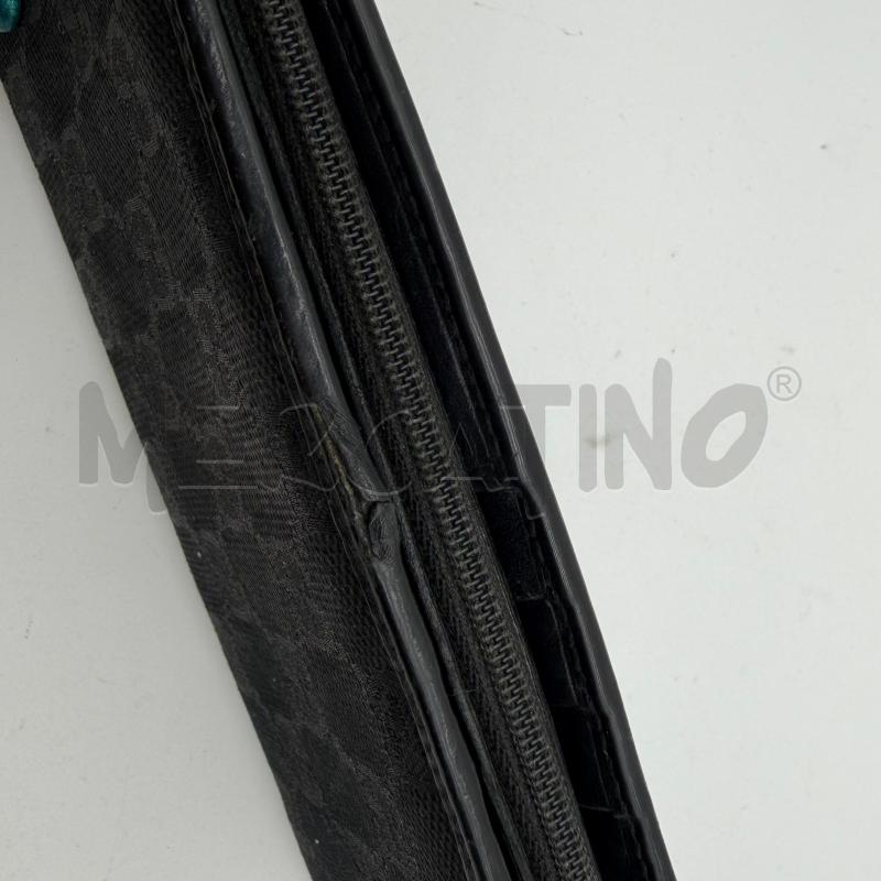 PORTAFOGLIO GUCCI NERO CANVAS LUNGO BORDI PELLE | Mercatino dell'Usato Corbetta 2