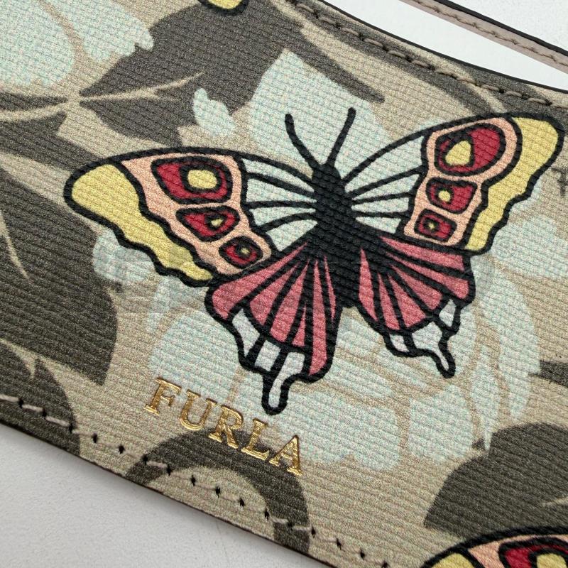 PORTATESSERE FURLA ECRU FARFALLA FIORI | Mercatino dell'Usato Corbetta 4