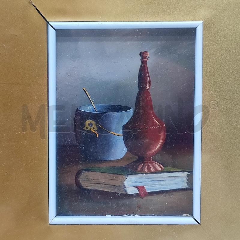 QUADRO 8.5X12 NATURA MORTA CON LIBRO E CESTELLO | Mercatino dell'Usato Corbetta 2