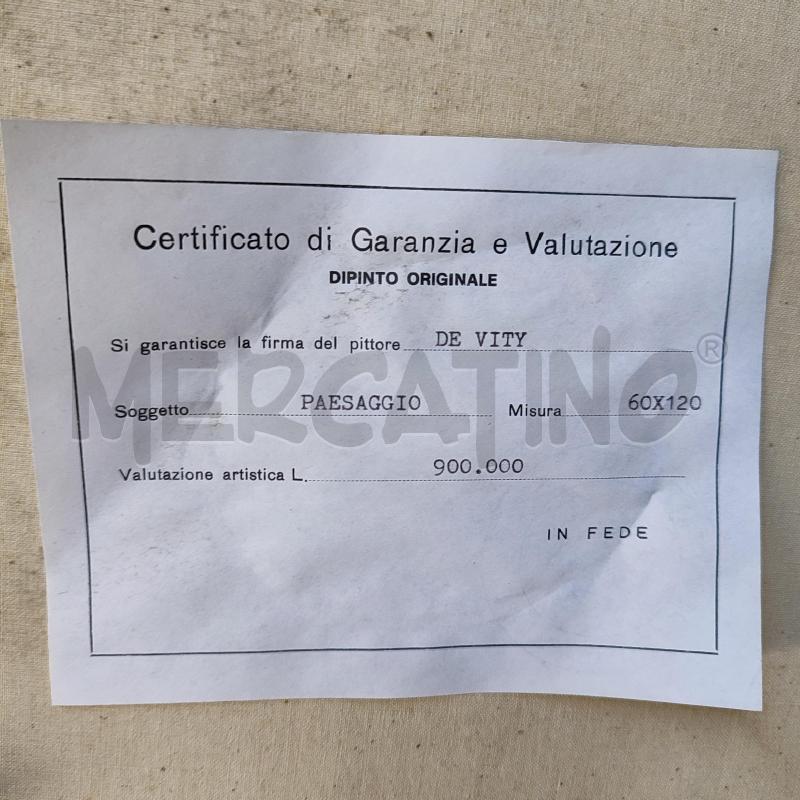 QUADRO A. DE VITY PAESAGGIO | Mercatino dell'Usato Corbetta 5