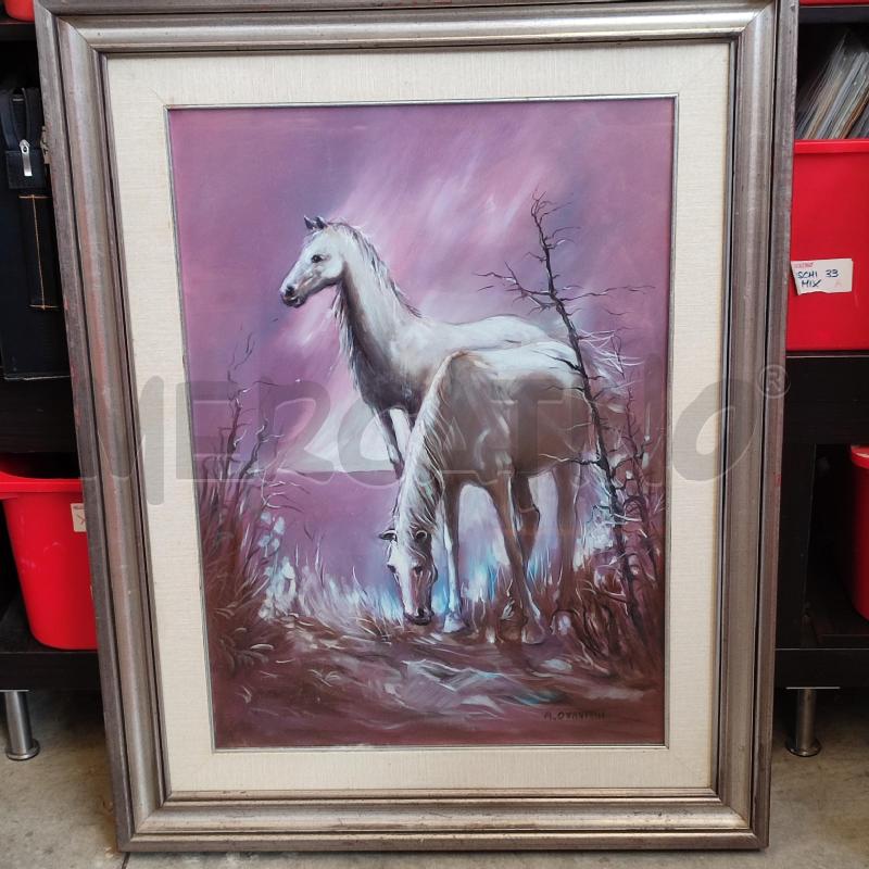 QUADRO A. OTTAVIANI 2 CAVALLI BIANCHI | Mercatino dell'Usato Corbetta 1