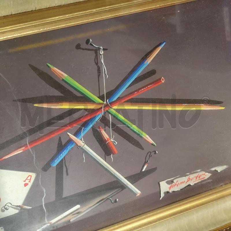 QUADRO ALFANO DARDARI COMPOSIZIONE DI MATITE | Mercatino dell'Usato Corbetta 2