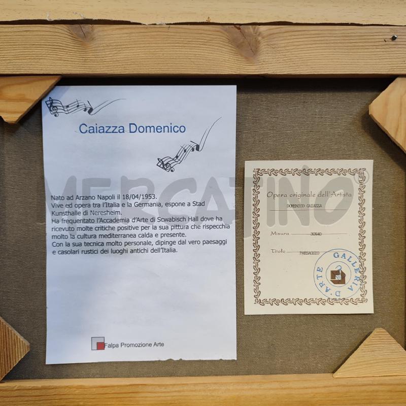 QUADRO CAIAZZA DOMENICO PAESAGGIO 30X40 | Mercatino dell'Usato Corbetta 5