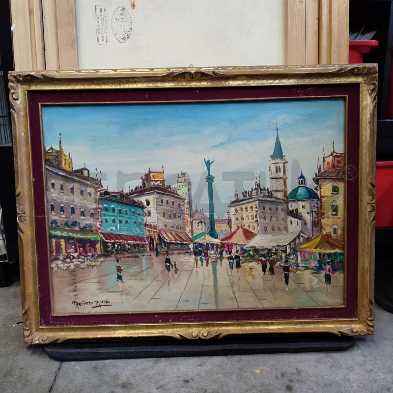 QUADRO MARIANO MORENO PIAZZA CON PERSONE | Mercatino dell'Usato Corbetta 1