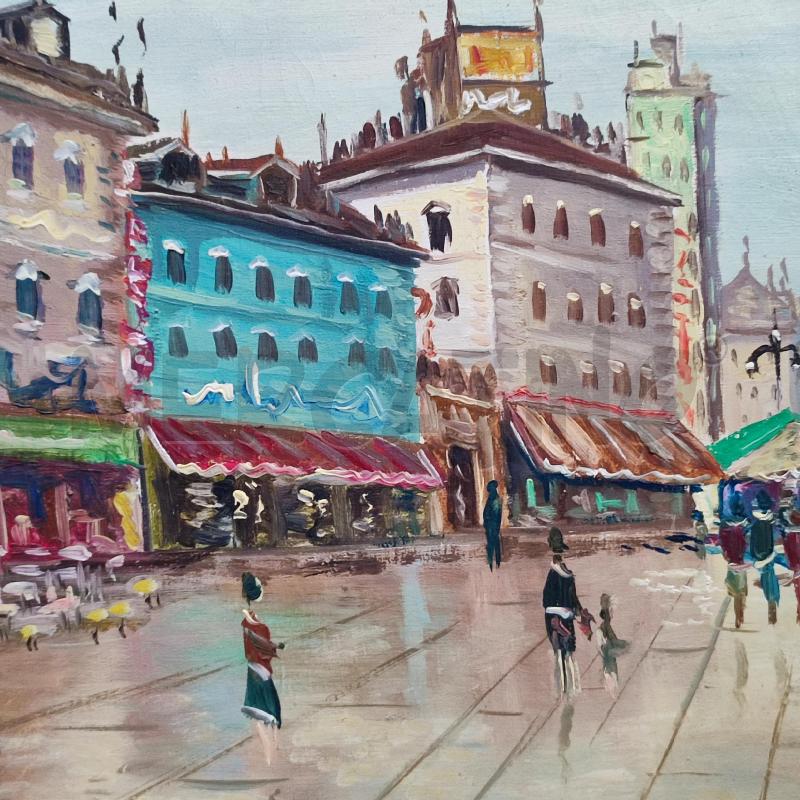 QUADRO MARIANO MORENO PIAZZA CON PERSONE | Mercatino dell'Usato Corbetta 4