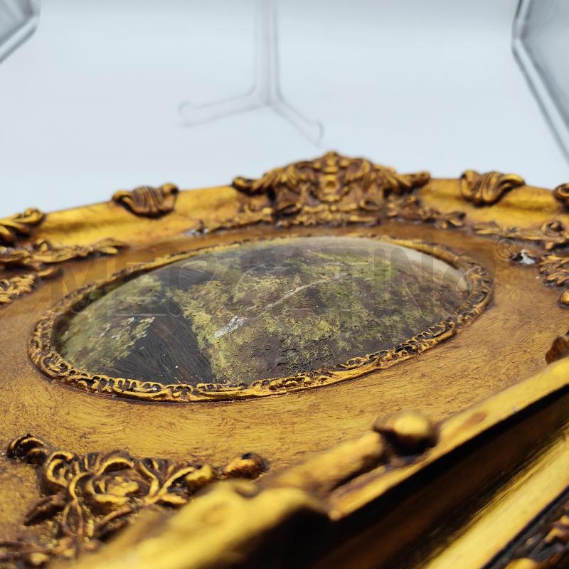 QUADRO OVALE NATURA ALBERI CORNICE DORATA | Mercatino dell'Usato Corbetta 4
